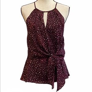 Parker Blouse XL Drape Front Keyhole